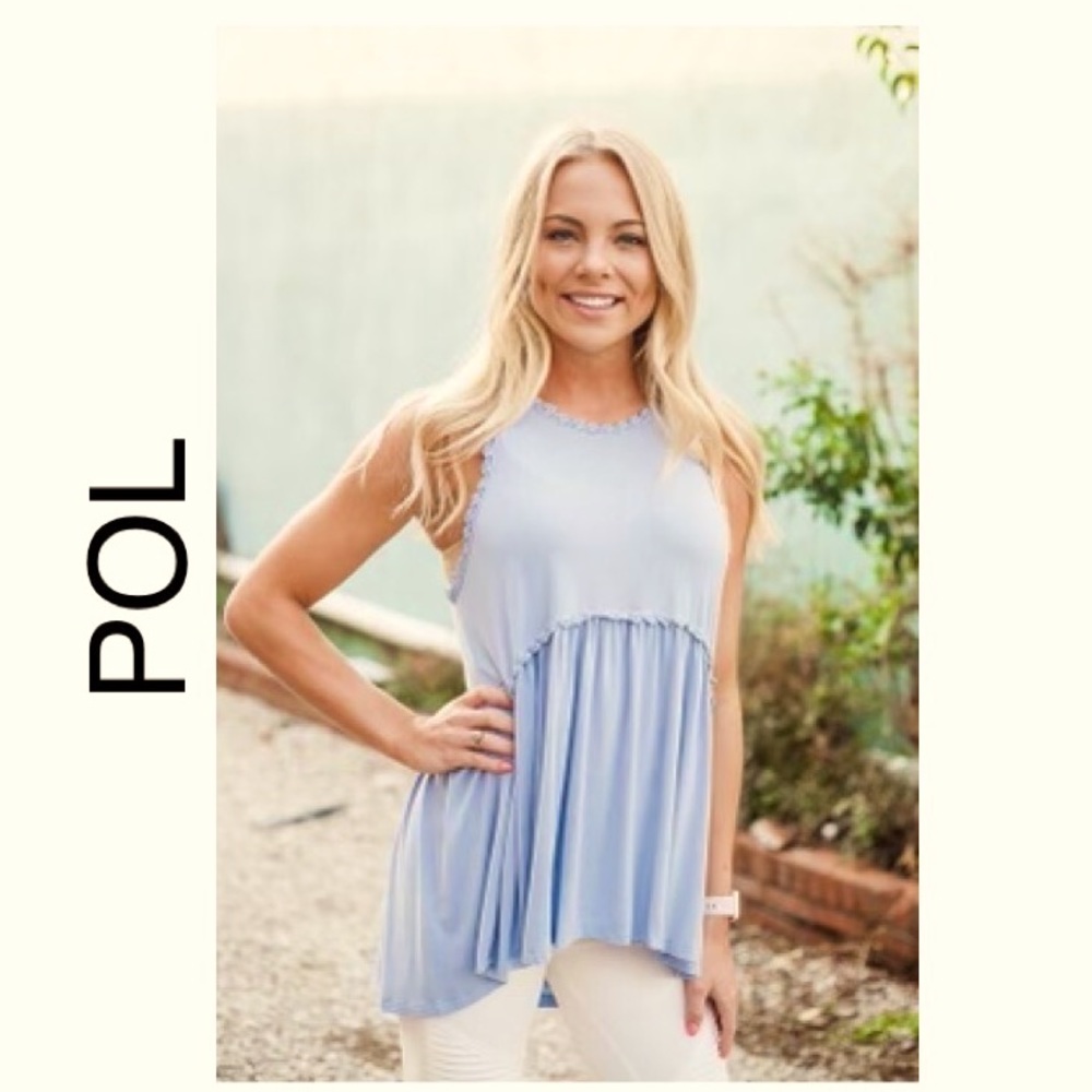 NWOT • POL SLEEVELESS “SWEET AND SIMPLE” BABYDOLL KNIT TOP